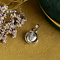 vintage White gold vintage pendant with diamond 14 kt