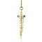 vintage Gold vintage fish pendant with colored stone 14 kt