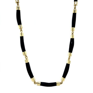 Gold necklace with elephant hair 14 kt