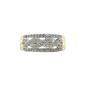 Gold ring with diamond 14 kt