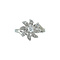 vintage Witgouden vintage entourage ring met diamant 14 kt