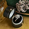 vintage White gold vintage entourage ring with diamond 14 kt