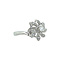 vintage Witgouden vintage entourage ring met diamant 14 kt
