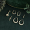 vintage Gold vintage fantasy hoop earrings 14 kt