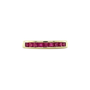 Gouden ring met robijn 14 kt