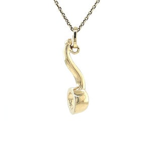 Gouden tabakspijp hanger 14 kt