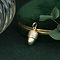 vintage Gouden vintage eikel hanger 14 kt