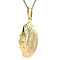 vintage Gouden vintage hanger met gravure 14 kt