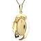 vintage Gouden vintage hanger met gravure 14 kt