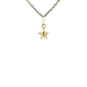 Gold star pendant 18 kt