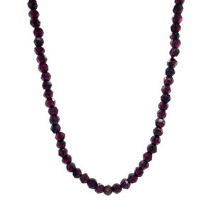 Garnet necklace with gold clasp 14 kt