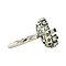 vintage White gold vintage ring with sapphire and pearl 14 kt