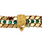 vintage Vintage gold fantasy bracelet with emerald 14 kt