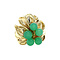 vintage Gouden vintage ring met chrysopraas14 krt