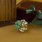 vintage Golden vintage ring with chrysoprase14 kt
