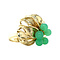 vintage Gouden vintage ring met chrysopraas14 krt