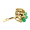 vintage Gouden vintage ring met chrysopraas14 krt