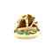 vintage Gouden vintage ring met chrysopraas14 krt