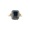 vintage Golden vintage ring with hematite 14 kt