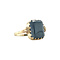 vintage Gouden vintage ring met hematiet 14 krt