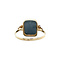 vintage Golden vintage ring with hematite 14 kt