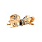 vintage Gouden vintage strik broche met diamant 14 krt