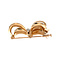vintage Gouden vintage strik broche met diamant 14 krt