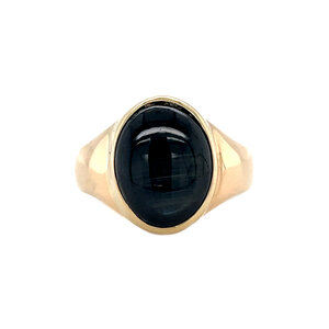 Gouden ring met stersaffier 14 krt