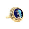 vintage Gold ring with Limoges enamel 14 kt