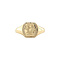 vintage Gold vintage signet ring with engraving 14 kt
