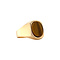 vintage Gold vintage signet ring with tiger's eye 14 kt
