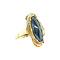 vintage Gouden vintage ring met hematiet 14 kt
