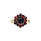 vintage Gouden vintage entourage ring met granaat 14 kt