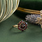 vintage Gouden vintage entourage ring met granaat 14 kt