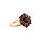 vintage Gouden vintage entourage ring met granaat 14 kt