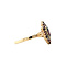 vintage Gouden vintage entourage ring met granaat 14 kt