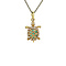 vintage Gold vintage turtle pendant with spinel 14 kt