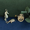 vintage Gold vintage turtle pendant with spinel 14 kt