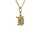 vintage Gold vintage turtle pendant with spinel 14 kt