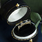 vintage Gouden vintage rijring met saffier en diamant 14 kt