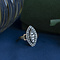 vintage Gouden vintage entourage ring met roosdiamant 14 kt/925