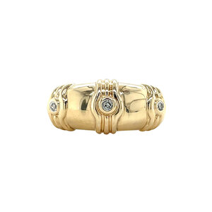 Gold ring with diamond 14 kt