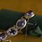 vintage Golden vintage booties bracelet with amethyst 14 kt