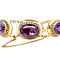 vintage Golden vintage booties bracelet with amethyst 14 kt
