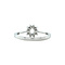 vintage White gold vintage cluster ring with topaz and diamond 14 kt