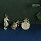 vintage Gouden vintage munt hanger 14 krt