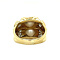 vintage Yellow gold vintage ring with pearl and diamond 18 kt