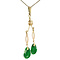 vintage Gouden vintage hanger met jade 14 kt