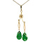 vintage Gold vintage pendant with jade 14 kt