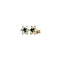 vintage Gold vintage entourage stud earrings with agate and zirconia 14 kt